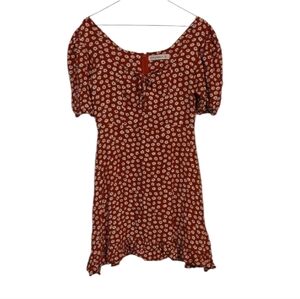 Faithfull The Brand Red Floral Mini Dress
